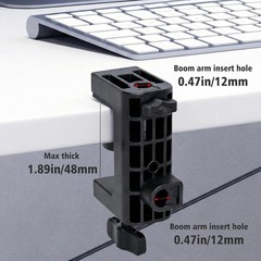 Durable Metal Microphone Desk Clamp with Foam Padding – Perfect for Boom Arms