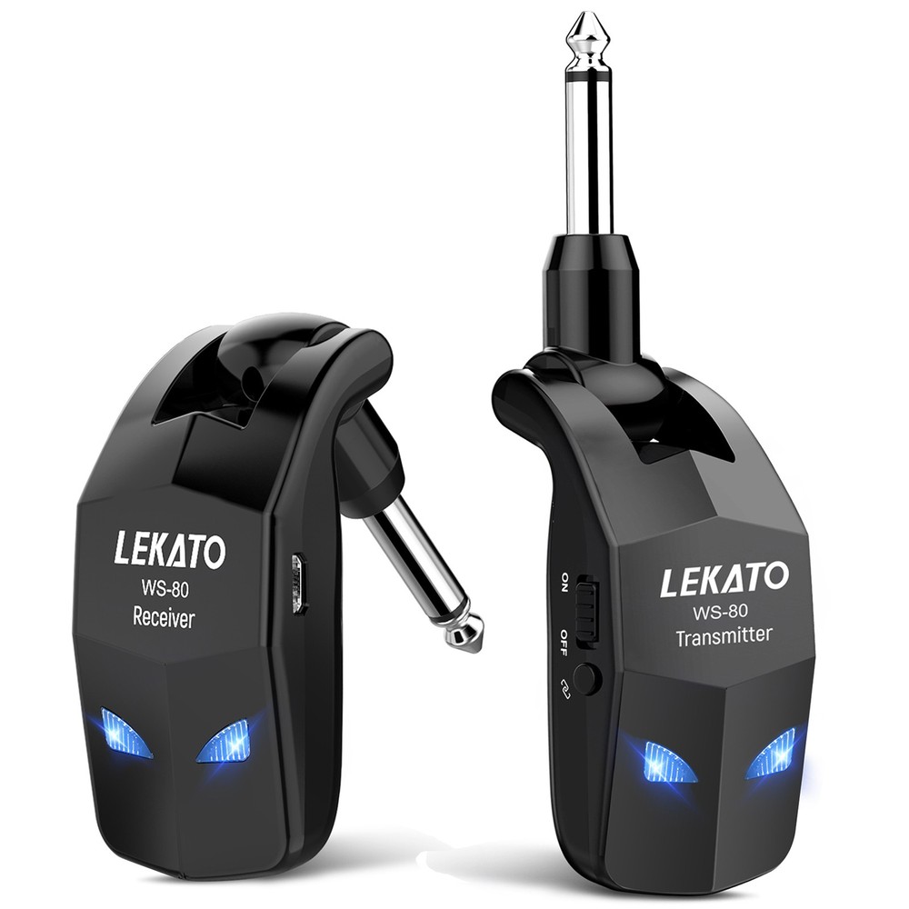 Wireless Guitar System 2.4Ghz Audio Wireless Transmitter Receiver 4 Channels US