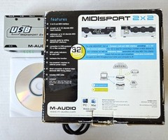 M-AUDIO Midisport 2×2 Usb Bus-Powered 2-IN/2-OUT 32 Midi Channel Interface VG