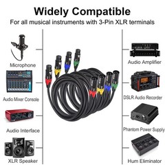 XLR Cables for Microphone DJ Recording 10 Feet 4 Pack