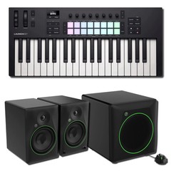 Novation Launchkey 37 MK4 MIDI Controller + Mackie CR8BT Monitors + CR8SBT Sub
