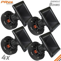 4x PRV Audio D270Ph-S 1″ Phenolic Driver 150 Watts 8 Ohms + WG11-25 Black Horn