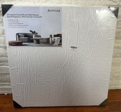 Artvivid 6-Pack Self-Adhesive Acoustic Wall Panels, Home Décor 24″ x 24″ x 0.4″