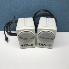Roland MA-12C Micro Monitor Speakers Pair Powered Japan Powers On