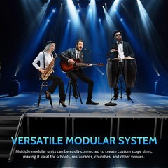 4×4 ft Stage Platform with Folding Legs 24″-40″ Height Adjustable Portable Stage