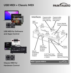 Paint Audio MIDI Captain MINI 6 Foot Controller USB MIDI