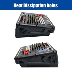Pro Power Mixer 2000W 10 Channel Audio Mixing Amplifier 16 DSP w/ USB 110-220V