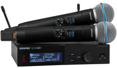 Shure SLXD24D+/B58 Wireless Dual Receiver with 2 Beta 58A Handheld Mics Pro