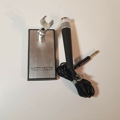 Vintage Microphone, Lafayette 860M, Professional Dynamic w Holder, Used Untested
