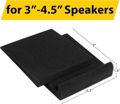 Dampening Foam Pads for Studio Monitors – Perfect for Bookshelves & Desktops