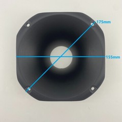 6″ Octagon High Frequency Aluminum Horn for 2″ Bolt On Exit Drivers 3″ Thickness