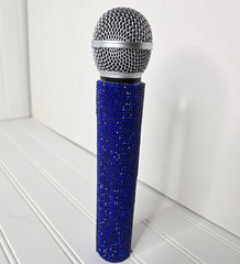 Fake Sparkly Microphone for Singing, Plastic Prop Mic Prop Microphone