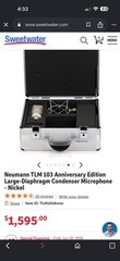 Neumann TLM 103 Anniversary Edition Large-Diaphragm Condenser Microphone Nickel