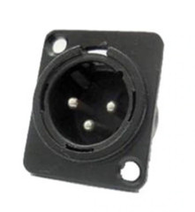 (8 PACK) PROCRAFT PXLRMP-B „D“ Type Panel Mount XLRM Connector w/ Black Shell