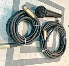 Lot 3 pc ~ Digital Reference Vocal Microphone DRV100 +2x Shielded Cables 20′ XLR