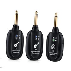 Wireless Guitar System UHF 2 Modes, Rechargeable Li-Battery, 100ft Range, A8-2