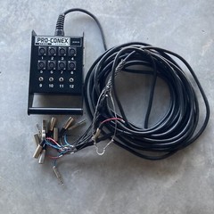 50′ PRO-CONEX STAGE BOX SNAKE, 8 XLR SENDS, 4 1/4″ TRS RETURN