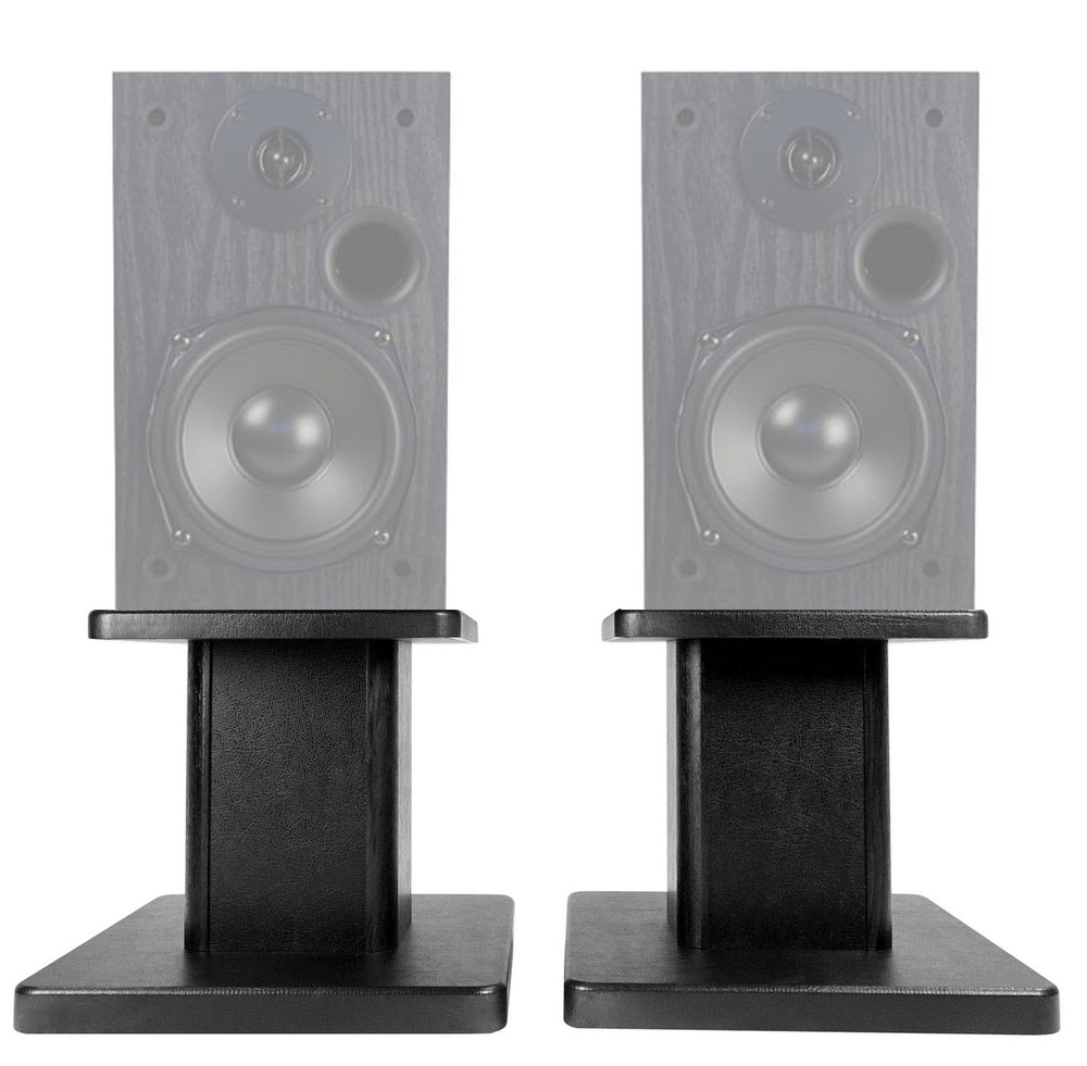 (2) 8” Black Bookshelf Speaker Stands For MTX MONITOR5I Bookshelf Speakers