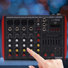 6 Channel Mixing Console Sound Live Studio Audio Mixer USB Bluetooth