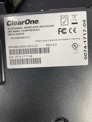 ClearOne WS840 4-Channel Wireless Mic Receiver — M586 (573–599 MHz) with Dante