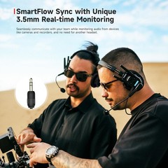 SYNCO Wireless Intercom Headset System 2 Person Dual Ear 500m Noise Cancel – NIB