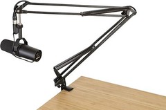 Gator Frameworks Desk-Mounted Broadcast Microphone Boom Stand for Podcasts