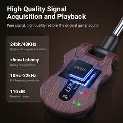 Wireless Guitar System 5.8 Wireless Guitar Transmitter Receiver Rechargeable Aud