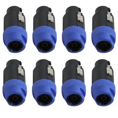 8Pack NL8FC 8 Pole Locking High-Load Speakon Connector Replacement for Neutrik