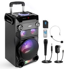 Pyle Portable Wireless Bluetooth Karaoke PA Loud Speaker – 8“ Black