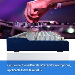 14 Channel Studio Mixing Console MP3 DJ USB BT Mixer Dual Channel UHF Microphone