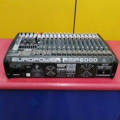 BEHRINGER EUROPOWER PMP6000 20ch PA Mixer Effects w/ Hard Case Tested TB01 25.0