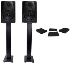 Pair Rockville APM6B 6.5″ 2-Way 350 Watt Powered USB Studio Monitors+Stands+Pads
