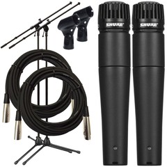 Shure SM57-LC Dynamic Instrument Microphone TWIN PERFORMER PAK