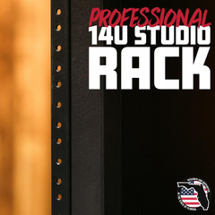 Rok-It by Frameworks Studio Series 14U Wood Rack Cabinet with Casters and Leveli