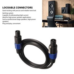 Male to Male Speaker Connection Cables|2 X 2.5|Lock StageSpeaker|3 Ft|2 Pk|LVLND