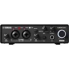 Yamaha URX22C 2×2 USB-C Audio Interface, Black