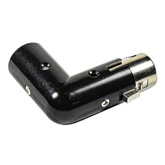 2x HQRP 3-Pin XLR Angle Adapters Dual Male & Female 4 Adjustable Angle Position