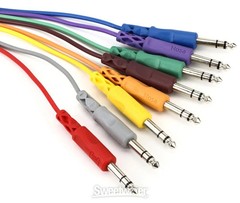 Hosa CSS-890 1/4″ TRS Male Patch Cable 8-pack – 3′ (Various Colors)