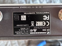 Sennheiser EM300 G3 4 Channel Receiver Rack and ASA1 Chan A 516-558MHz