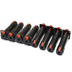 2/4/8 Black Solderless 1/4 TRS to TRS Female Locking Jacks Plug For D Pedalboard