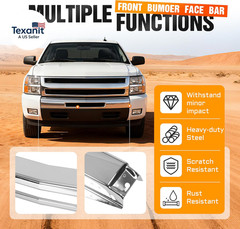 Impact Bar Compatible with 2007-2013 Chevy Silverado 1500 2500 3500 Pickup Front