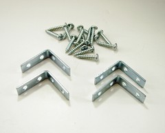 4 Pack 1-1/2″ x 1-1/2″ x 1/2″ Corner Braces W/Screws – Zinc Finish CB-15