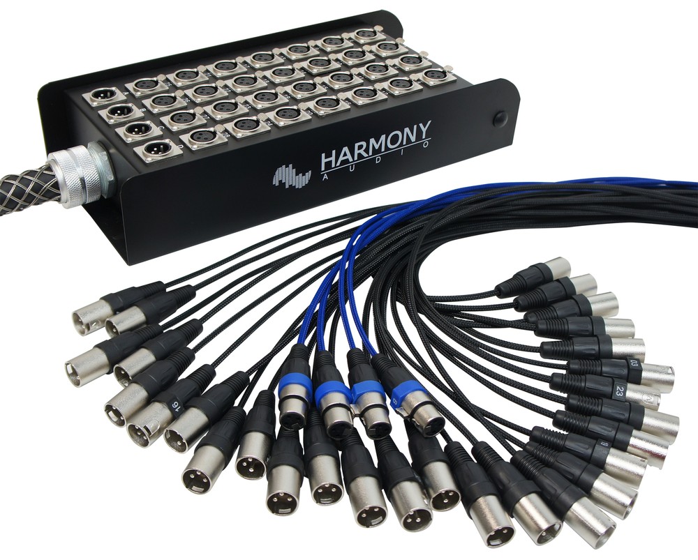Harmony Audio HA-SB32100 XLR Snake Cable 32 Channel 100 Feet (28 Send 4 Returns)