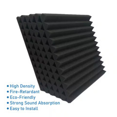 1 In. X 12 In. X 12 In. Square Self-Adhesive Sound Absorbing Acoustic Foam Panel