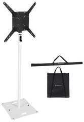 Rockville RLF2 White Speaker/Lighting/Projector DJ Stand+TV Mount up to 66 lbs.