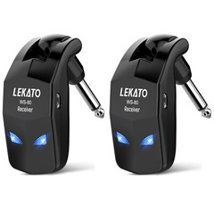 LEKATO WS-80 Wireless Guitar Transmitter Receiver Set 2.4Ghz ISM 4 Channel