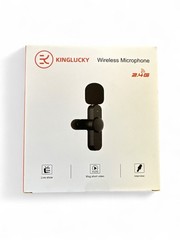 KINGLUCKY 2pc Wireless Microphone 2.4G Noise Cancelling Portable Interview