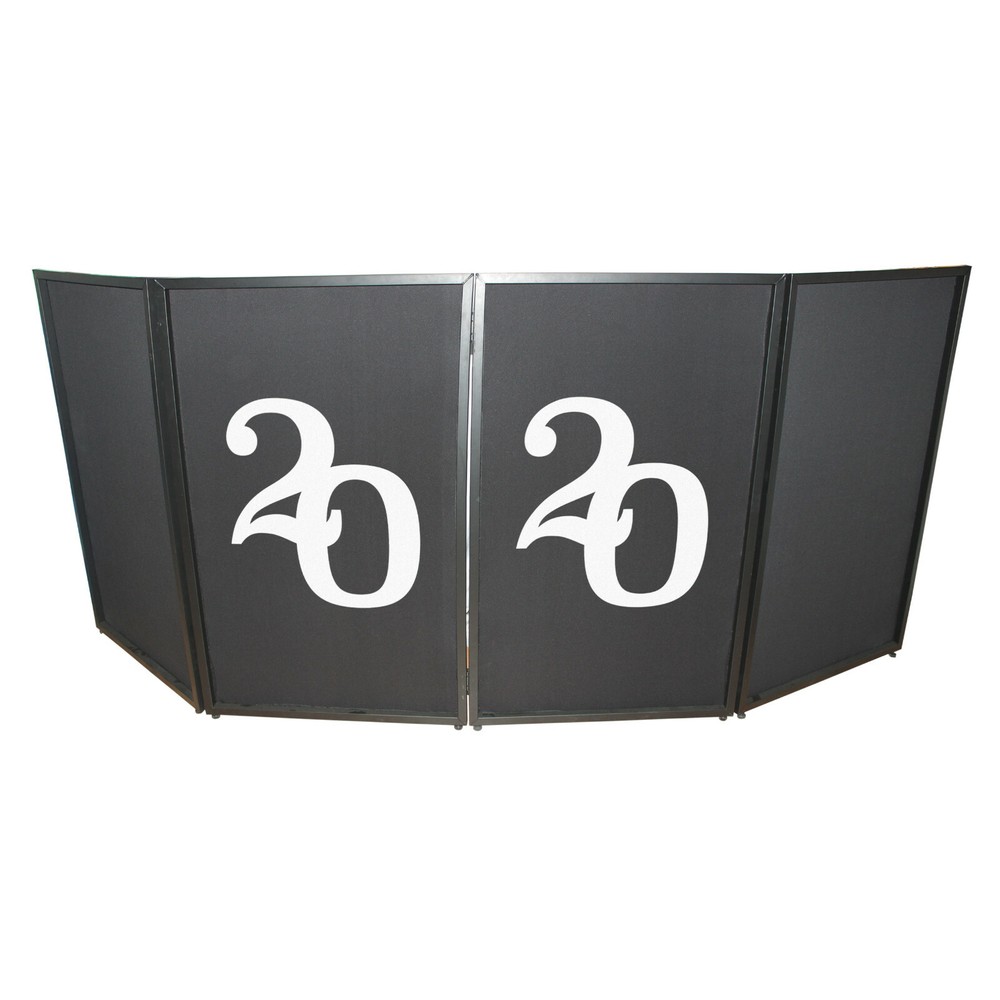 ProX XF-S2020X2 2020 New Year Facade Enhancement Scrims – White Numbers on Black