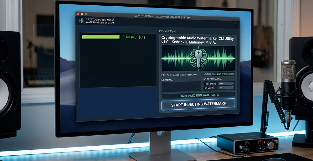 Cryptography Audio Watermarker – Artist Bank – Music Audio Software – NEW