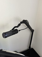 Fifine Black Dynamic XLR 3-Pin Wired Microphone w/ Boom Arm & Cable